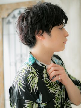 モッズヘア メン 南越谷南口店(mod's hair men) 自然体重視！ランダムパーマの黒髪マッシュK