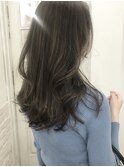 小顔に見せるヘア/オルチャンヘア/ラベージュ
