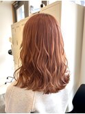 1ブリーチ×オレンジベージュ