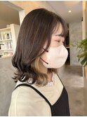 大人かわいいベージュインナーカラー♪