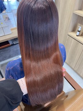 テラスヘア 新潟駅南(TERRACE hair) 【夏カラー】ブリーチ無しでブラッドオレンジ◇