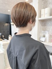 福山市美容室Caary春ヘアショートヘア透明感イルミナカラー
