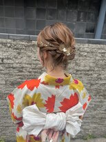 フェリーチェ(Felice)&nbsp;シニヨン ボブアレンジ 浴衣ヘア まとめ髪 結婚式ヘア 参列ヘア