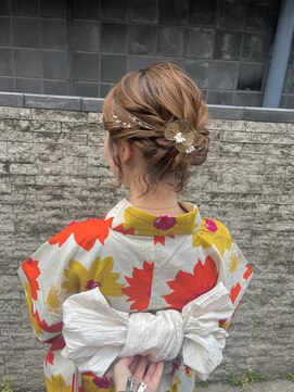 フェリーチェ(Felice) シニヨン ボブアレンジ 浴衣ヘア まとめ髪 結婚式ヘア 参列ヘア