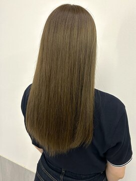 カノエ 福岡香椎店(canoe) オリーブアッシュ ロングヘア 髪質改善トリートメント ツヤ髪