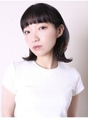 似合わせカット小顔前髪ボブルフ黒髪ミディアムレイヤー1202