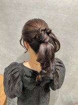【高めポニーテール】結婚式/二次会/同窓会/銀座/有楽町/ヘア