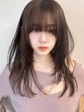 サンド ミュウ 横浜店(sand mieu) くびレイヤーボブルフネビージュ小顔ワンレンこなれミディ