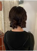ヘアセット　ヘアアレンジ　お呼ばれヘア　カチモリ　丸の内