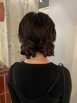 ヘアセット　ヘアアレンジ　お呼ばれヘア　カチモリ　丸の内