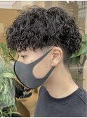 横浜西口波巻きスパイラルパーママッシュウルフツイスパメンズ