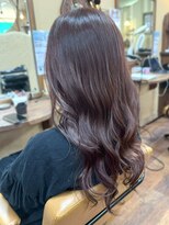 プリモ ココ 鍋島店(Primo coco.) アッシュベージュ ロング 顔周りレイヤーカット 透明感カラー