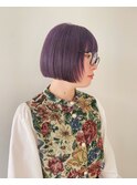 乾かすだけでキマる髪/馴染むハイトーンラベンダーボブ