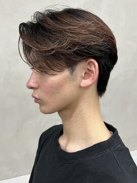 ニコ トウキョウ 渋谷(nico TOKYO) メンズセンターパートニュアンスパーマ毛流れ縮毛矯正刈り上げ