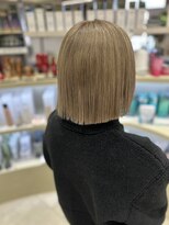 ヘアーザラブズラフズ オーガニカ 北九州(HAIR THE LOVES LAUGHS ORGANICA)&nbsp;ダブルカラー ベージュ ボブ