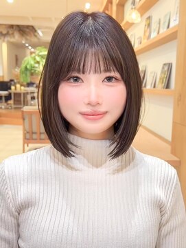 ルエ(rue) ナチュラルボブ前髪ありミニボブ◎20代30代40代50代ショートボブ