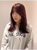 ブリーチなしカシスレッド