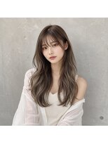 ヘアーズ ベリー 香椎店(hairs BERRY)&nbsp;アッシュグレージュ・ゆるふわウェーブロング