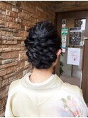 訪問着アレンジスタイル＊波ウェーブとロープ編みのアレンジ
