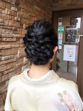 エノモト(ENOMOTO) 訪問着アレンジスタイル*波ウェーブとロープ編みのアレンジ