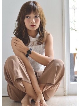 ソラ ヘアデザイン(Sora hair design) キュートな前髪のある、大人リラクシーウェーブ