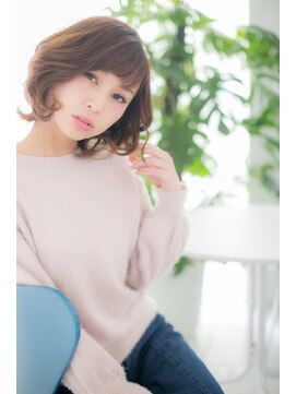 ジャスト ヘア アネックス 久里浜店(just hair ANNEX) フェミニンボブ #久里浜 #波ウェーブ