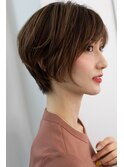 エッジショート×アッシュカラー×大人カワイイ