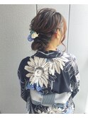 花飾り×浴衣ヘアアレンジ［Steed/立川］