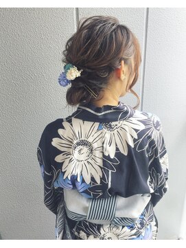 スティードトーキョー(Steed Tokyo) 花飾り×浴衣ヘアアレンジ［Steed/立川］