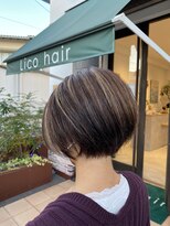 リコヘアー(Lico hair)&nbsp;前下がりショート【ハイライト】