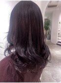 大人可愛い暗髪透明感カラー/ラベンダーカラー/黒髪