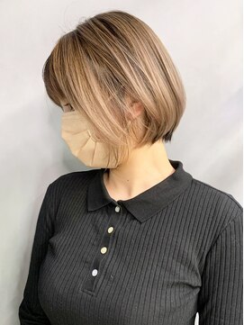 アイティー バイ アルバム 中野店(IT by ALBUM) エアタッチ_ホワイトグレージュネビージュこなれミディ_ba381902