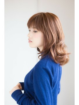 ヘアーパーク マンボ(HAIR PARK MAMBO) 暖色系カラー くせ毛風ミディアム【hair park MAMBO 豊田 梅坪】