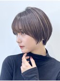 30代40代大人女性/前髪ありショートボブ/ショートヘア/髪質改善