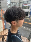 刈り上げマッシュ×波巻きスパイラルパーマ