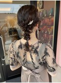 編みおろしヘアアレンジ