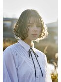 大人可愛いボブヘア４０代ボブ/マロンベージュ/姫カットレイヤー