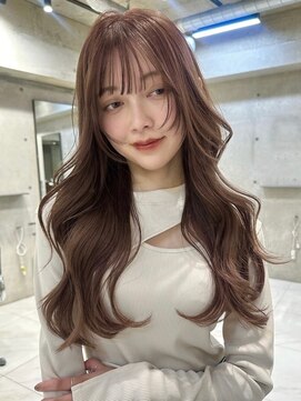 サイン 表参道(SIGN) 韓国ヘアグレージュカラーブリーチ無し髪質改善イヤリングカラー