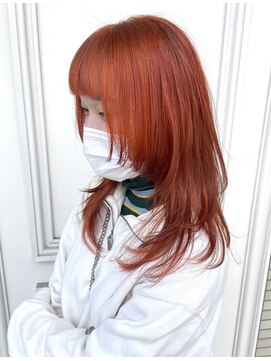 シャルティア(SHALLTIA) オレンジレッド【山口市美容室】【山口市レイヤーカット】