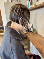 ヴースヘアデザイン(vou's hair design)&nbsp;デザインカラーボブ　/ハイライト/ブリーチ/ダブルカラー