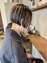 ヴースヘアデザイン(vou's hair design) デザインカラーボブ　/ハイライト/ブリーチ/ダブルカラー