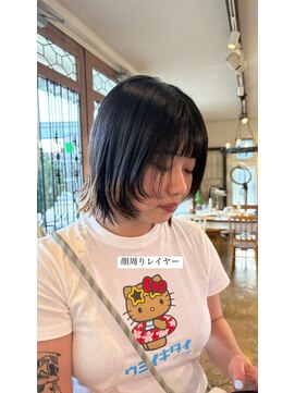 ヘアラウンジ アンリオ(hair lounge an rio) 顔周りレイヤー×ボブ
