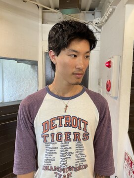 ビーバイエイトジェンツ(Bee by EIGHT GENTS) サーフカール/スパイキーショート/ブルーブラック/心斎橋