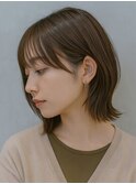 トレンド感重視ミディアムフェイスレイヤーカット