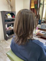 ピンキーウエスト&nbsp;福島*ブリーチなしダブルカラー白髪ぼかし*小顔カット縮毛矯正