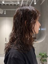 テクネ 天神大名(techne) 天神大名顔周りレイヤーカットミディアムボブタッセルボブパーマ