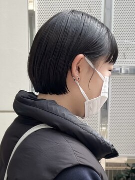 ニコ トウキョウ(nico TOKYO) 20代30代ミニボブ切りっぱなしボブぱっつん前髪シースルー顔周り