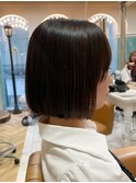 ★Shina/15 黒髪ココアベージュ小顔レイヤー髪質改善縮毛矯正