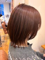 ラブハーツアンドビーヒガシウメダ(luve heart's And Be higashiumeda)&nbsp;オレンジブラウン×ウルフカット