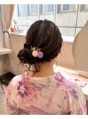 大人気☆サイドアップくらげヘア＊/浴衣スタイル